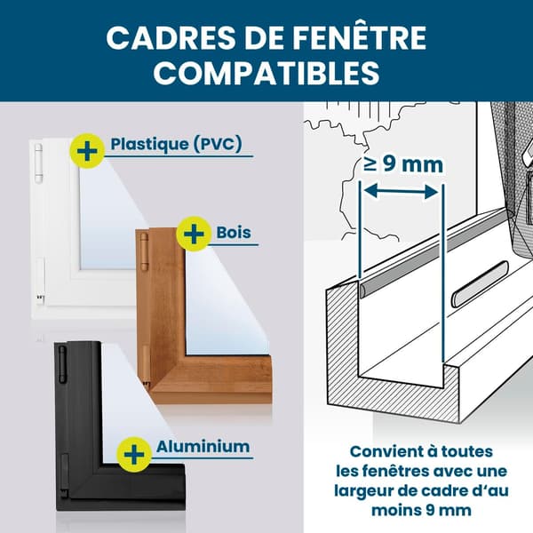 Window screen with innovative magnetic attachment screen up to 150 x 130 cm individually cuttable No drilling or screwing required Attachment with