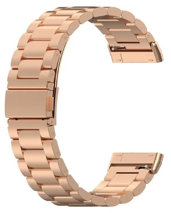 Stållenke – Passer til Fitbit Versa 3 4 Sense – Rosegull