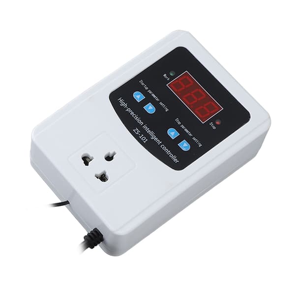 Digital temperaturregulator 1500W 10A LCD-skærm Digital termostatregulator til inkubatorbrygning drivhus EU-stik 220V