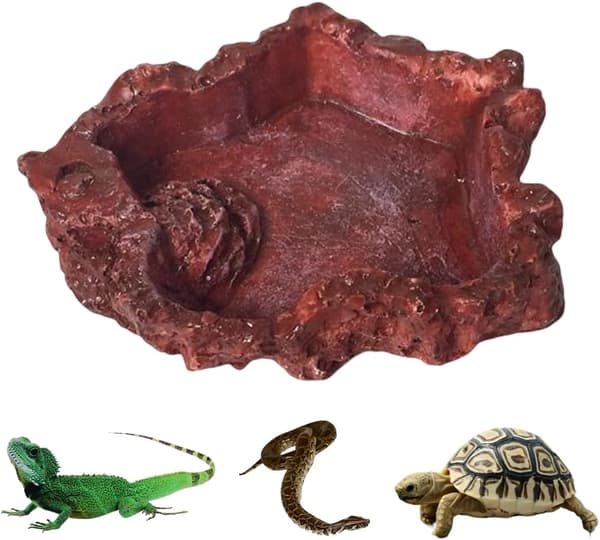 Reptilfoderskål, Reptilfoderskål i harpiks, Skål til kæledyrsfoder og vand