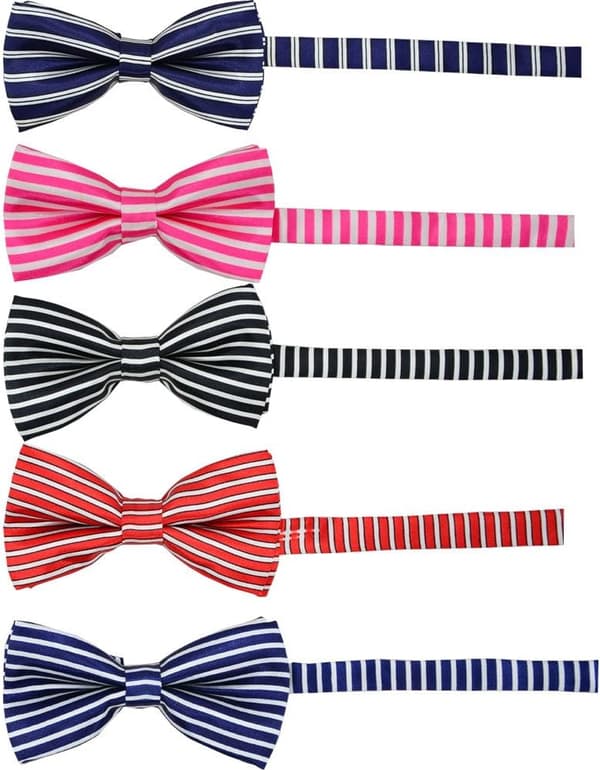 Flue til drenge, justerbar, formel, færdigbundet, stribet, 5 stk. Str. one size, farve one. -