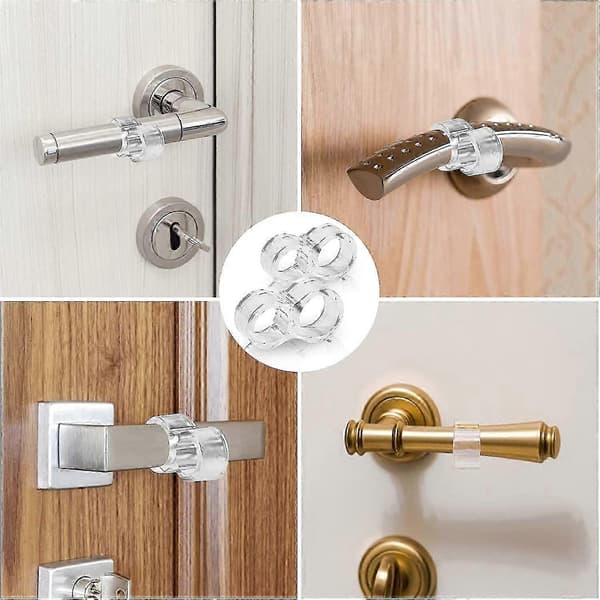 10-pack PVC Door Handle Protector Stop for Wall and Furniture Protection