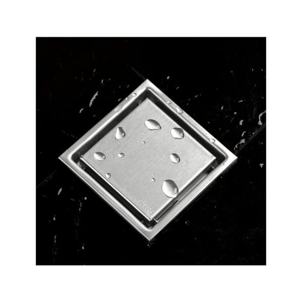 Invisible floor drain in 304 stainless steel, square, thickened deodorant floor drain, 10x10 cm