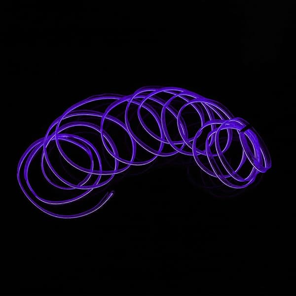Dekorativ lysstrimmel til bil Interiørbelysning Auto LED EL Kold Lampe Modifikationsdele 4 Meter Lilla