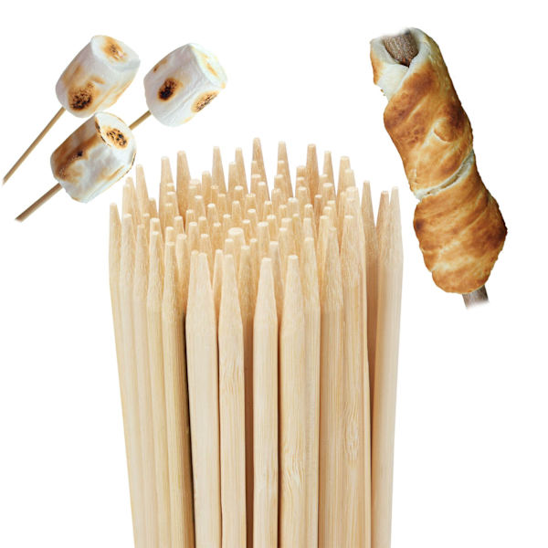 Extra långa grillpinnar i bambu 1490