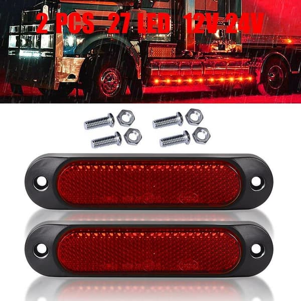 2 stk LED sidemarkeringslysindikatorer Lastebil Tilhenger Lastebil Båt Li