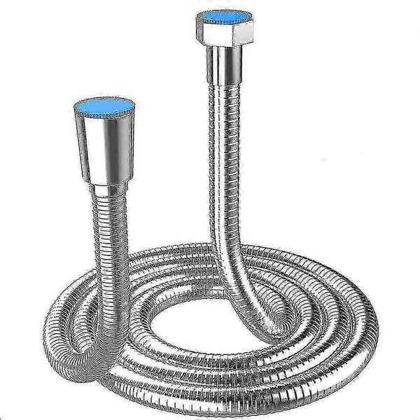 Dusjslange 5m Ekstra Lang Rustfri Dusjslange, Med Solid Messingkobling, Universal, Anti-eksplosjon, Kromfinish. (500cm)-Bra (FMY)