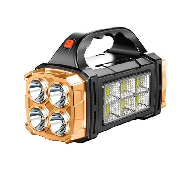 Solcellsdriven Bärbar Ljus Utomhus Led Multifunktionell Röd Och Blå Blinkande Cob Sidoljus Nödflimmer
