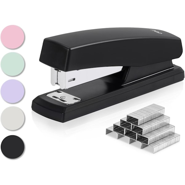 Deli Stapler, Office Stapler, 20 Sheet Capacity, Black