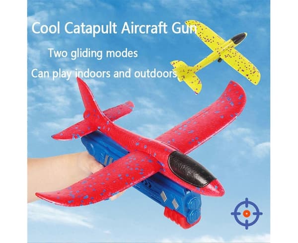 Flygplanspistol Flygplansleksak Katapult Utomhus Flygande Launcher Utomhusleksaker
