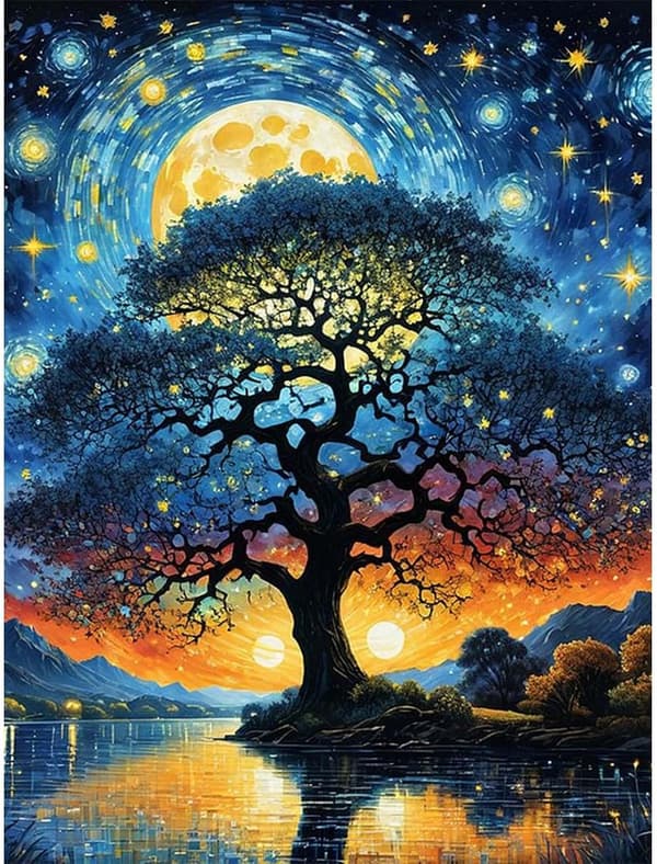 Diamond Painting, Livets träd 30x40cm