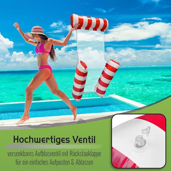 Inflatable Pool Chair - With Backrest and Armrests - Perfect for Relaxation