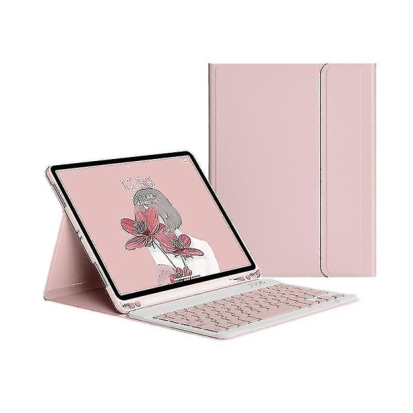 Fodral med tastatur til iPad 9., 8., 7. 10,2 tommer 2021, 2020, 2019 Rosa Pink