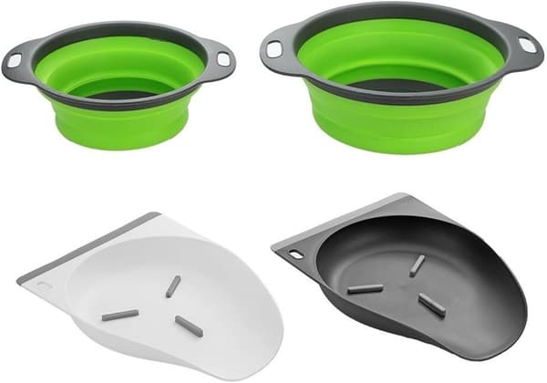Stor sammenklappelig si til vask, perfekt til 3-delt sæt – en pladsbesparende si med sidedræn og indlejringsdesign.