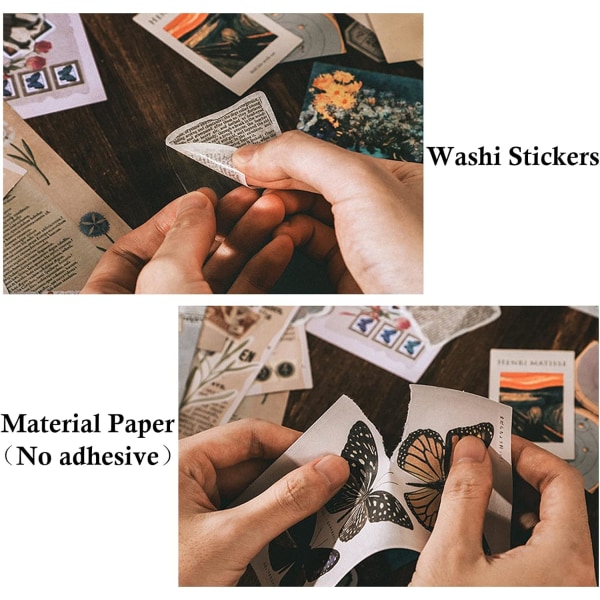 800 ark scrapbooking-klistermärken, Washi pappersplanerare klistermärke