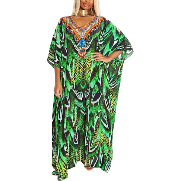 Strandkaftan til kvinder, kjole, badedragtsovertræk - FF-