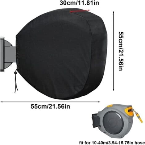 Protective Cover for Wall-Mounted Automatic Hose Reel - For HOZELOCK and GARDENA - 420D