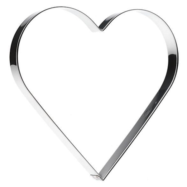 Kageform Hjerte 15 cm Silver silver