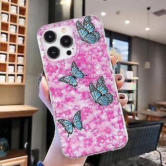 Iphone 15 Pro Imd Kuori Kuvio Tpu Puhelinkotelo (Värikäs Perhonen)