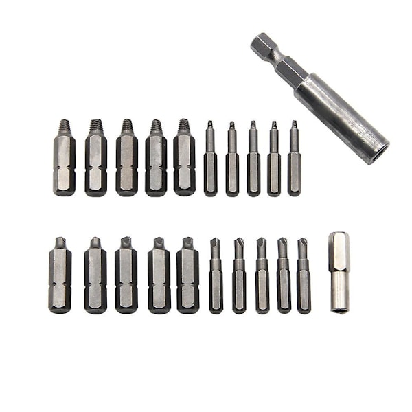 22 stycken Easy Out Striped Screw Extractor Kit