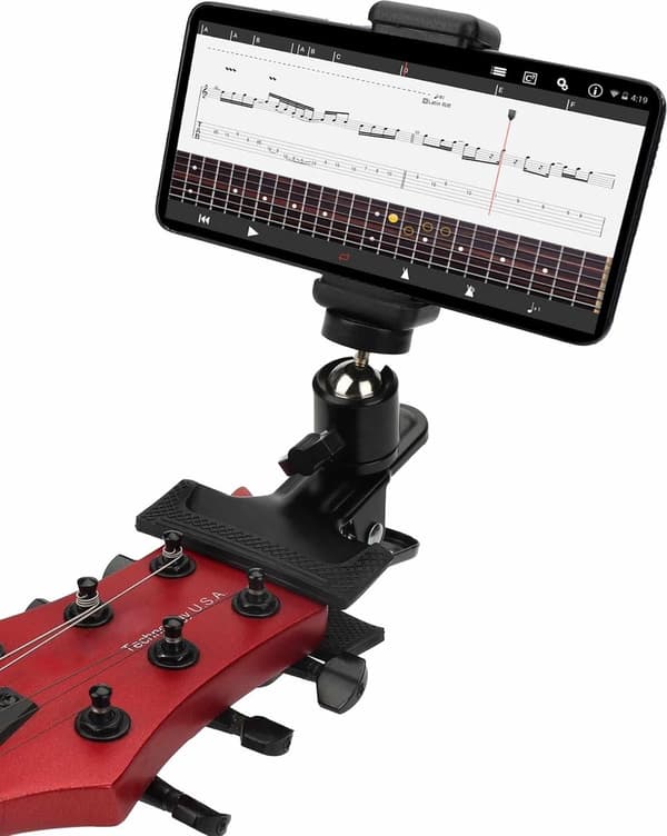 Hållare - gitarrhörlurar - Telefonhållare - med - klämma - Multifunktionell - telefon - Universell - gitarrklämma - tums