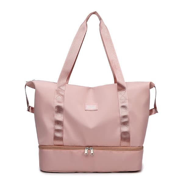 Rejsetaske med hjul 30L Weekendtaske Tør & Våd Separation Rosa Pink