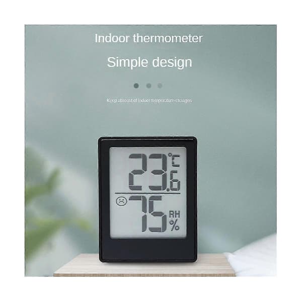 Mini LCD Digital Nøyaktig Hygrometer Termometer Vinkjeller Datalagring Egnet for Babyrom