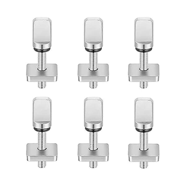 6 Pieces Surfboard Fin Screws, Tool-Free Stainless Steel Thumb Fin Screw for SUP Surf Longboard Paddleboard Silver Silver