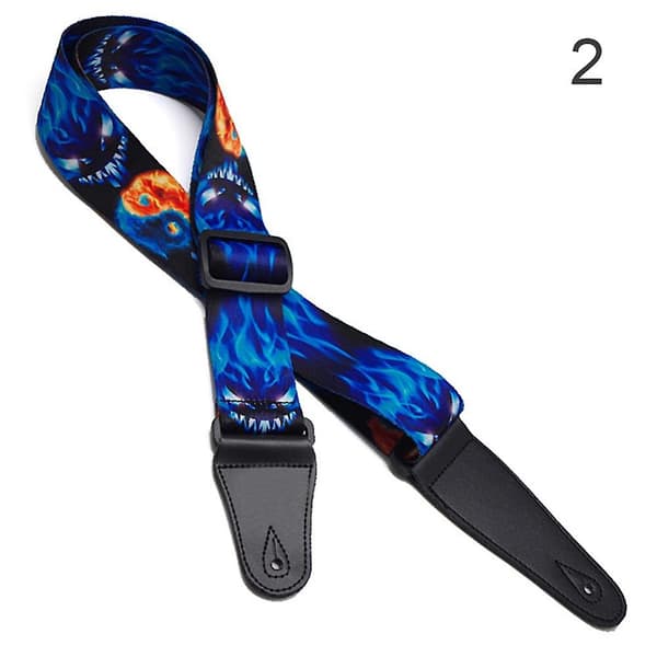 Akustisk Elektrisk Butt Guitar Basguitar Rem Polyester Skulderrem Guitartilbehør Ny
