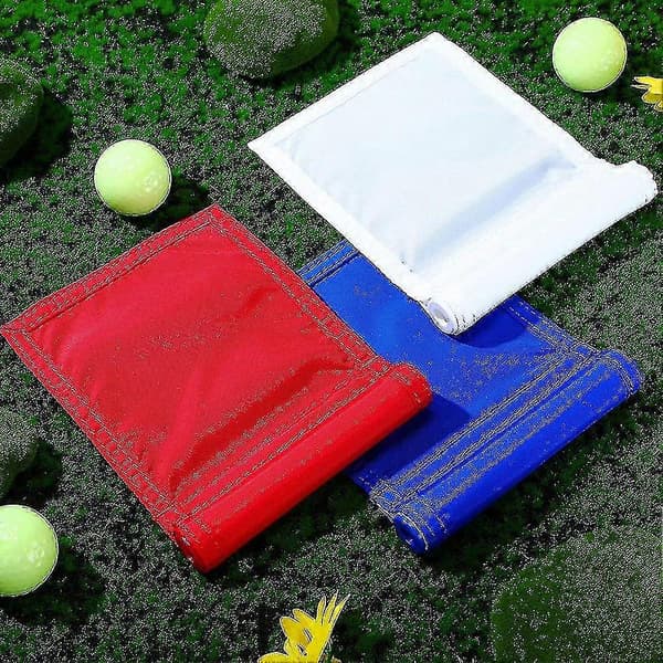 3 stk. Golfflag Solid Golfflag med rørindsats Vandtætte Putting Golfflag 20 x 15 cm