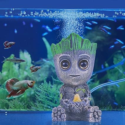 Akvarieluftboble dekorasjoner Fiskeluftboble harpiks Groot