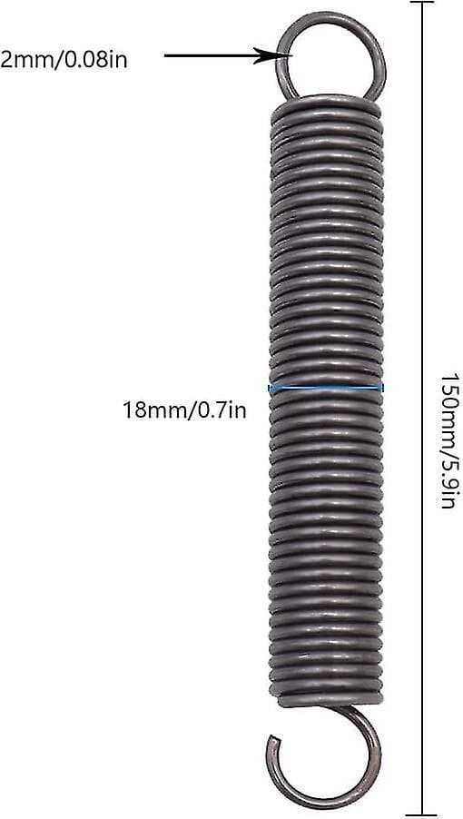 2 pcs Extension Spring Spring Steel Extended Compressed Spring Double Hook Springs - 2x18x150mm