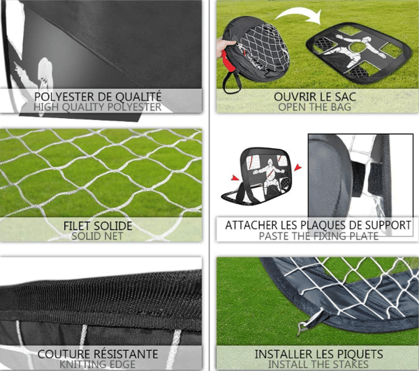 1-pack, Red Portable Soccer Goal, Foldable Goal, Pop-up Soccer