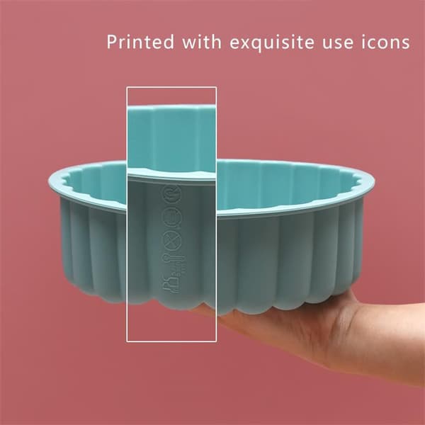 Silikon rund kakestencil kronbladsform Design kakeform kakeformer for baking Grå Gray