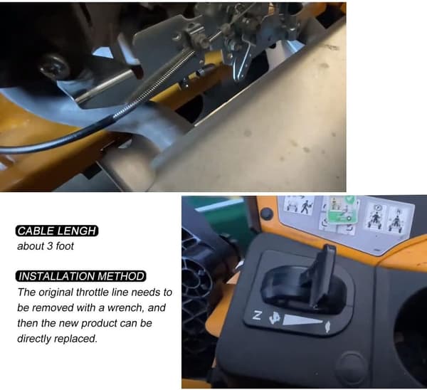 Gaskabel til Cub Cadet Craftsman Havetraktorer Varenummer 946-05098C