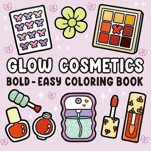 GLOW COSMETICS: En lugn och tröstande målarbok GLOW COSMETICS