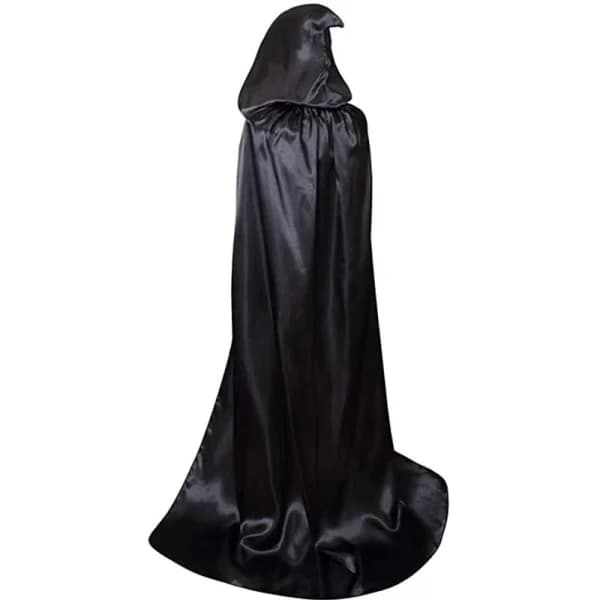 Halloween-kappe Dødens kappe vampyrheksekappe festkostume voksne børn sort kappe