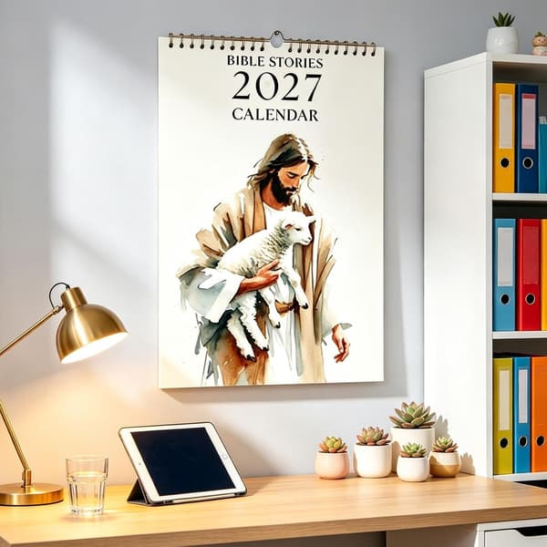 Kalender 2027, januari – december bibelberättelsekalender -