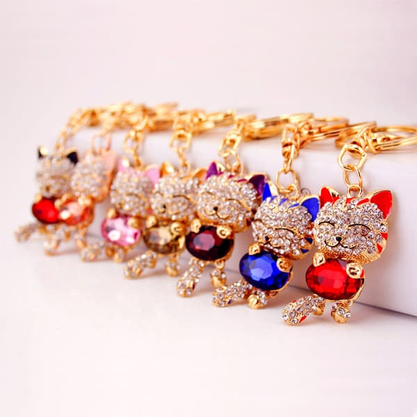 Rosa Bling Bling Krystal Rhinestone Sød Dyr Sød Lykke Ca