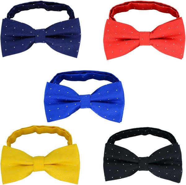 5 stk. elegant justerbar butterfly til mænd, klassisk tøjtilbehør, farve et, one size -