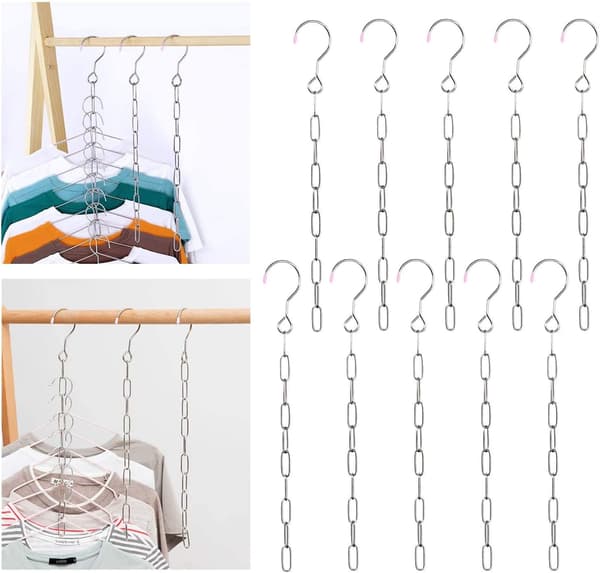 10-pack Wardrobe Organizer Clothes Hanger Space Saving for Student Accommodation