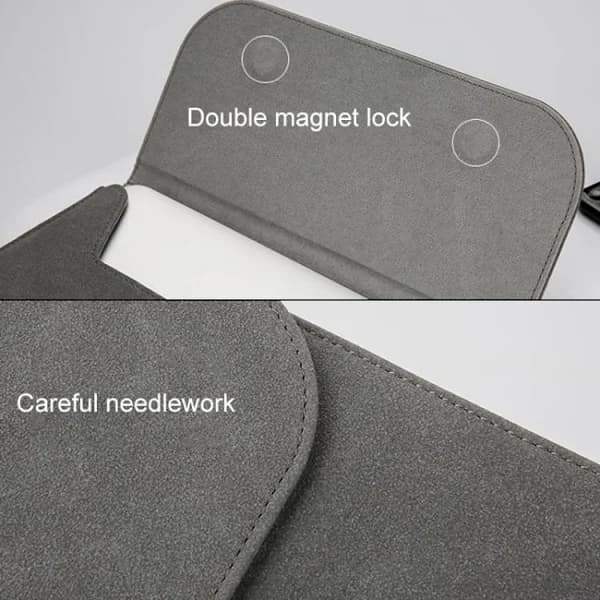 13,3\" Laptopfodral / Datorväska / Macbook - Läder - Välj färg Khaki Khaki