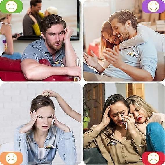 Social Cloud Pins, Funny Social Mood Brooch Pin, Interactive Mood Pins with Adjustable Sliding Function, Creative Expression Brooch (Cloud Shape Black+White)