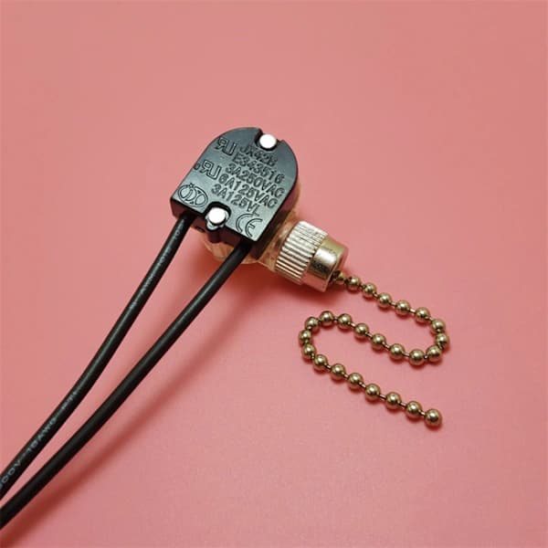 JX42B 250V DIY Wall Lamp Zipper Cord Control Switch for Ceiling Fan Lamp