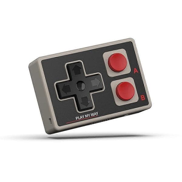 Minikontroll Retro Gaming Håndtag E-bog Fjernbetjening Sidevending til PC/Android/Simuleringsspil Trådløs Gamepad A Grå Grå