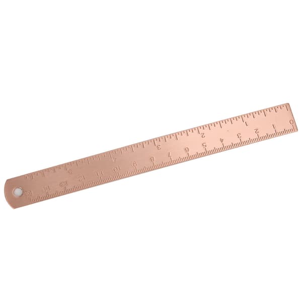 Thickened Straight Copper Ruler 0~150mm Mini Copper Ruler Drawing Accessories Copper 15cm Scale 1.5mm Thick