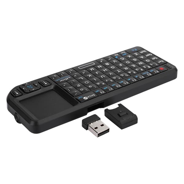 Mini trådløst tastatur USB bærbart sort multifunktionelt ultratyndt baggrundsbelyst 100RF 2.4G (sort)