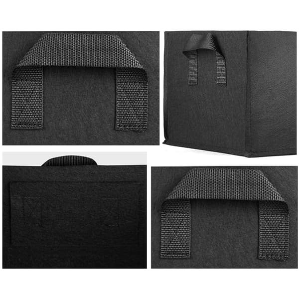 (Black size: 100*60*20cm) Large capacity square planting bag, 300g thickened non-woven material