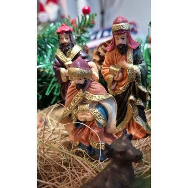 Julefigurer til julekrybbe - Sett med 10 fra Ruhhy-FA-100