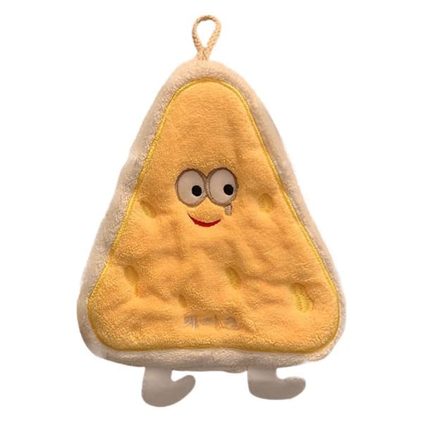 Two Coral Fleece Towels in Cheese Style, Extra Absorbent and Thickened for Bathroom and Kitchen Donuts Donuts